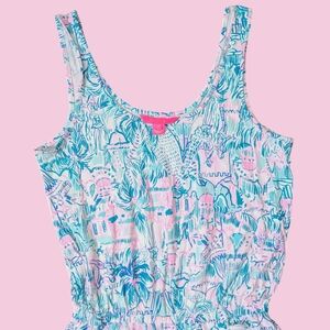 Lilly Pulitzer Romper Womens Small Preppy Tassels Camelflage Vacation Resort